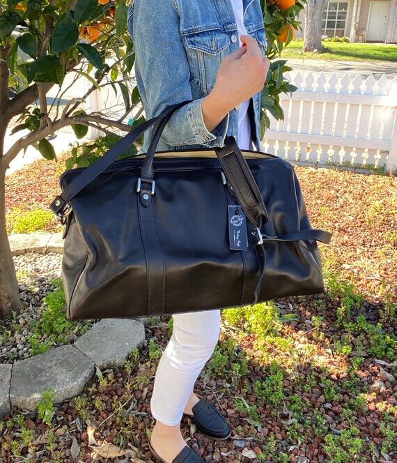 Duffle, Luggage, Full Grain Leather Handbag, ...
