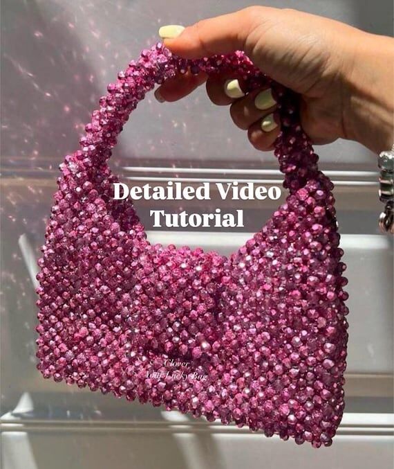 Crystal Beaded Bag DIY Video Tutorial: Handma...