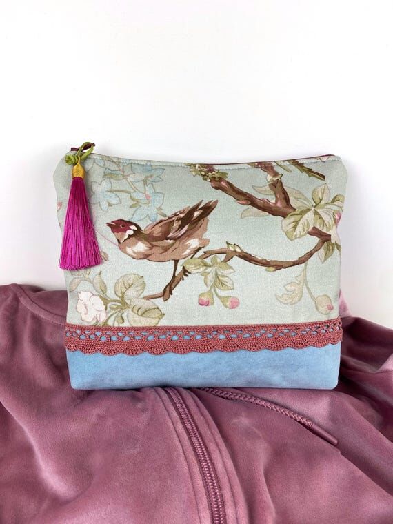 Fabric clutch bag, women's clutch bag, make-u...