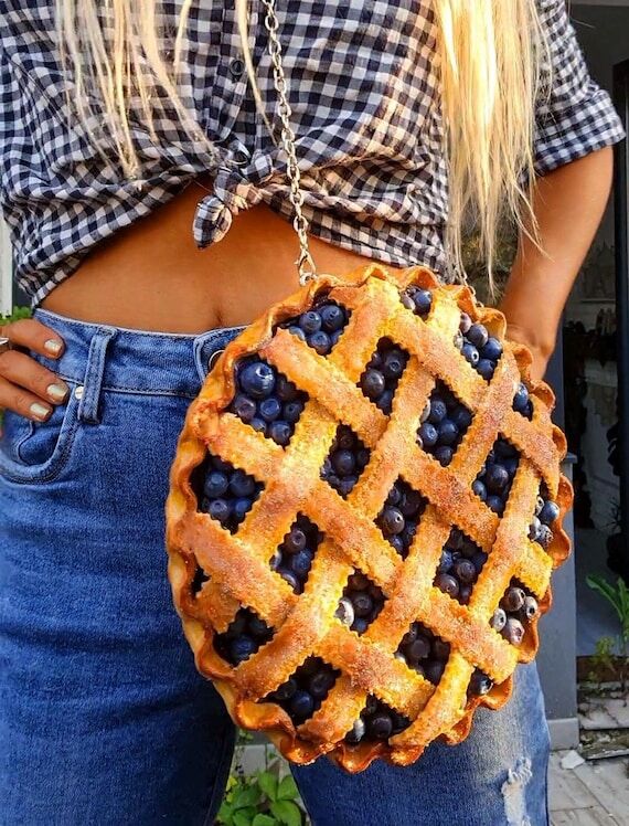 Blueberry Pie Bag, pie purse, cake bag, novel...