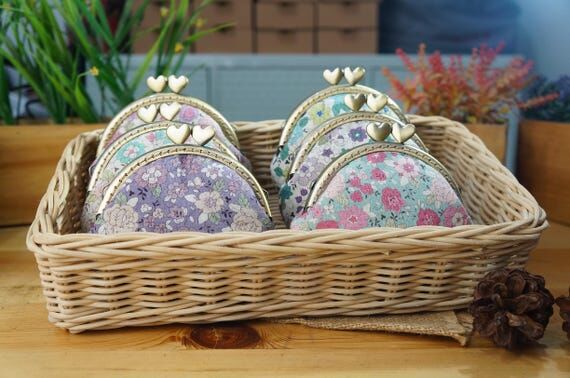 Cottagecore Heart Frame Coin Purse, Japanese ...
