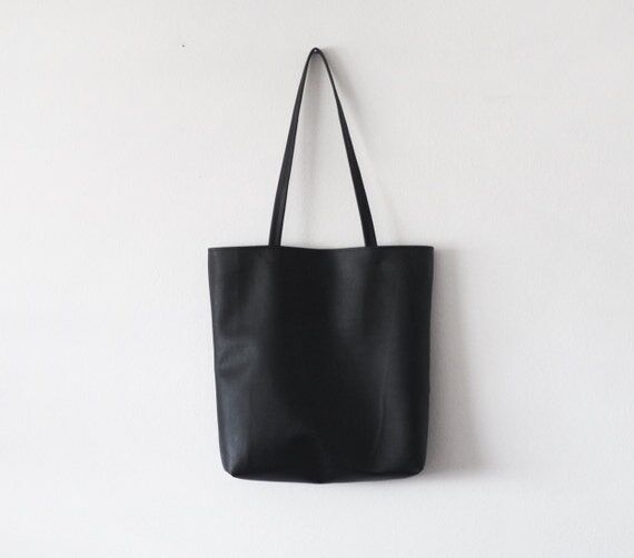 Large simple leather tote bag...