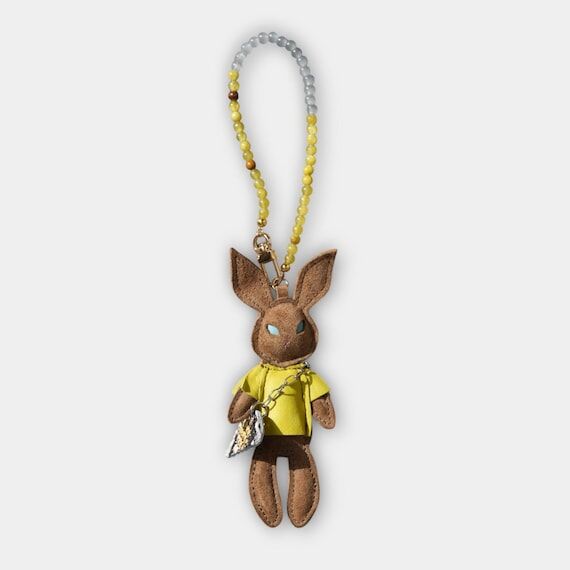 Handmade Leather Bunny Keychain – Easter Bu...