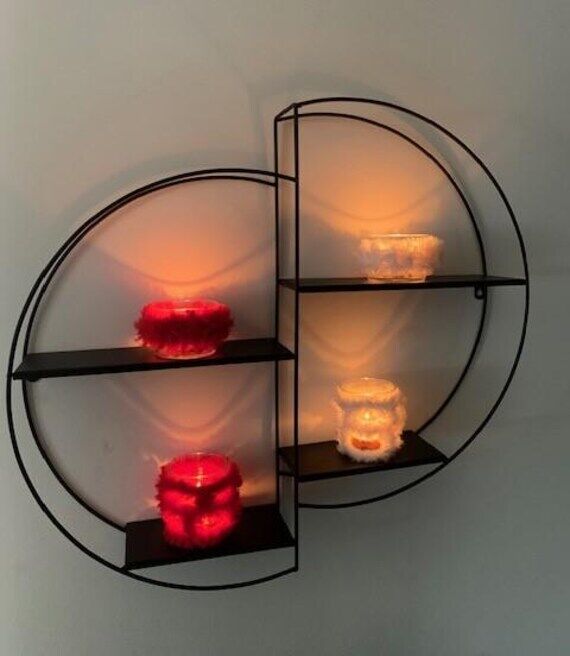 Glass Candle Holder – Handmade – White or...