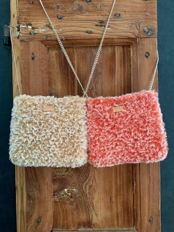 Melange Bronze or Brick Fur Bag – Handmade ...