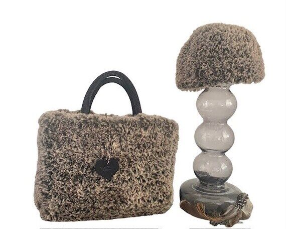 Handbag and Hat Set – Faux Fur Crochet – ...