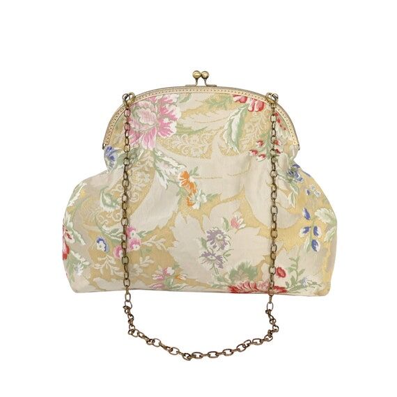 floral bag, OOAK Bag, Flower, big beige, made...