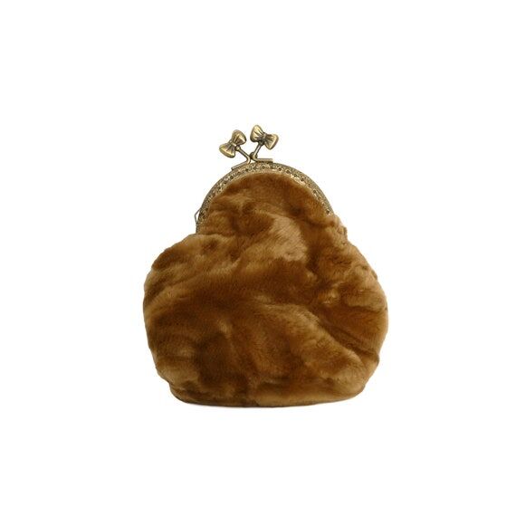 Purse, faux fur coin purse, coin purse, Small...