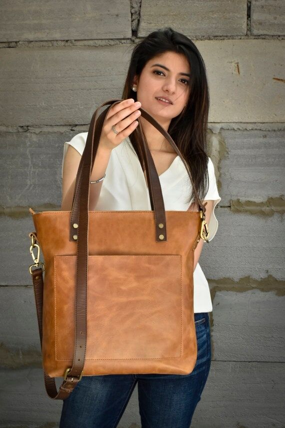 leather tote bag for women gift large leather...