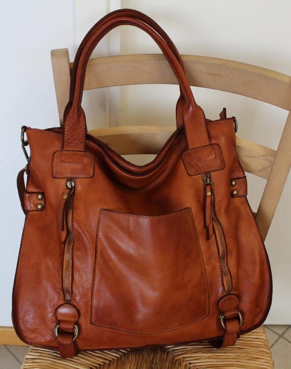 Soft Italian Leather Hobo Bag, Handmade in Fl...