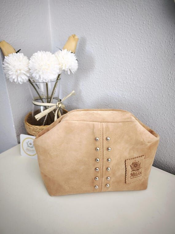 Premium Natural Suede Crossbody Bag - "A...