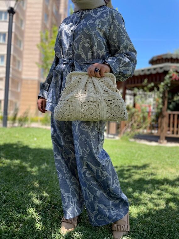 Crochet Bag—Vintage Bag-Granny Bag-Handmade...