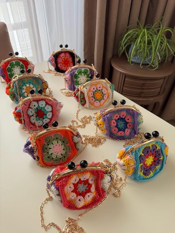 One of a Kind Crochet Coin Purse – Handmade...