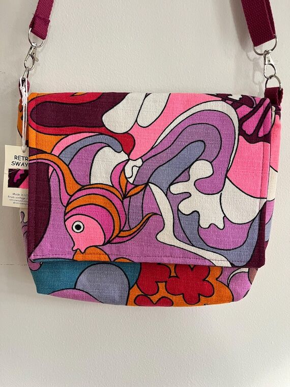 Pinkalicious Pop Art Handmade Crossbody Bag/V...