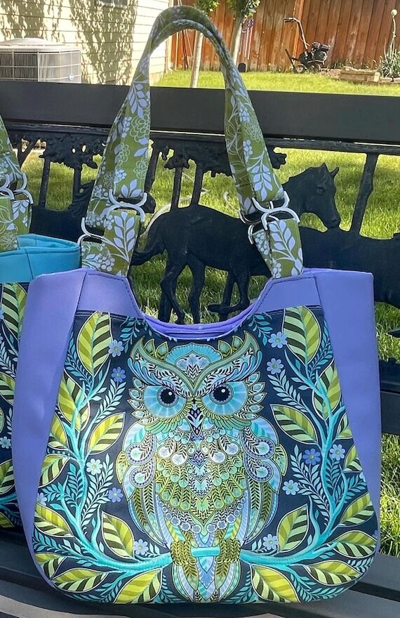 Purple Shoulder Bag with Tula Pink Hootie Pat...