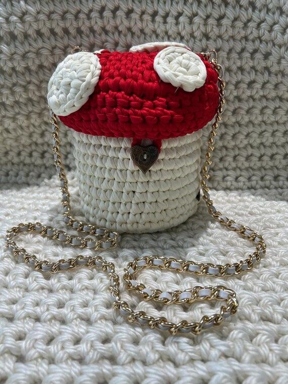 Merced Mushroom- Crochet purse, Handmade Purs...
