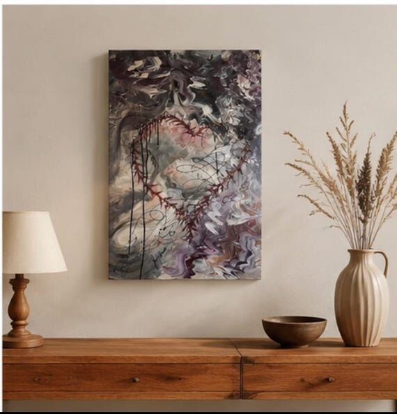 abstract painting/acrylic work on canvas/mode...