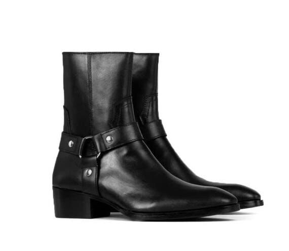 Handmade Men's Black Cowhide Vincent Harness ...