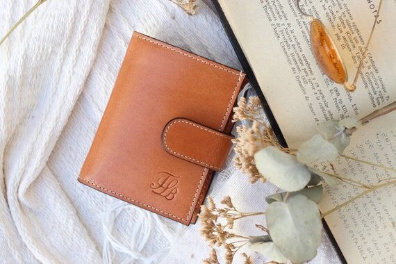 Handcrafted Small Leather Wallet with Stylish...