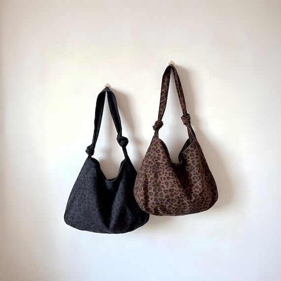 Leopard Canvas Tote Bag Large Capacity Should...