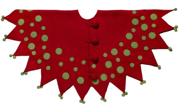 Handmade Felt Jester Christmas Tree Skirt - 6...