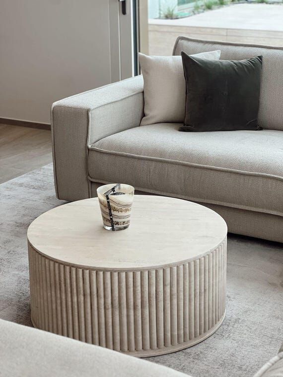 Custom Round Bamboo Couchtisch: A Chic Additi...