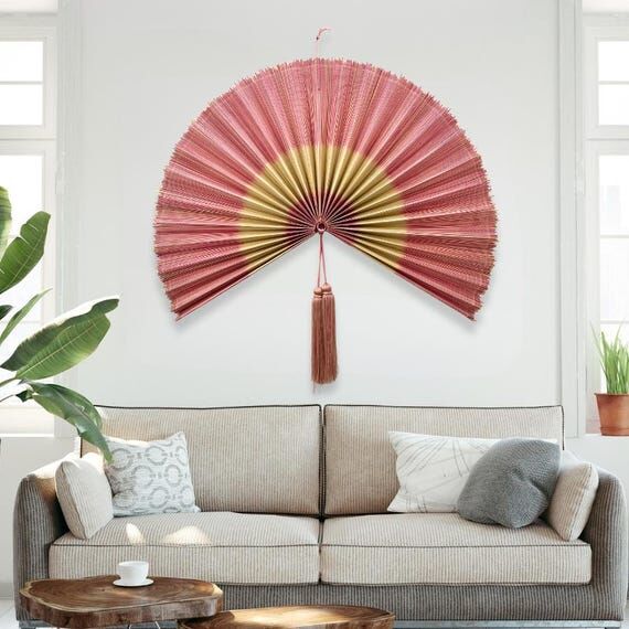 Natural Woven Bamboo Wall Fan – Romantic Bo...