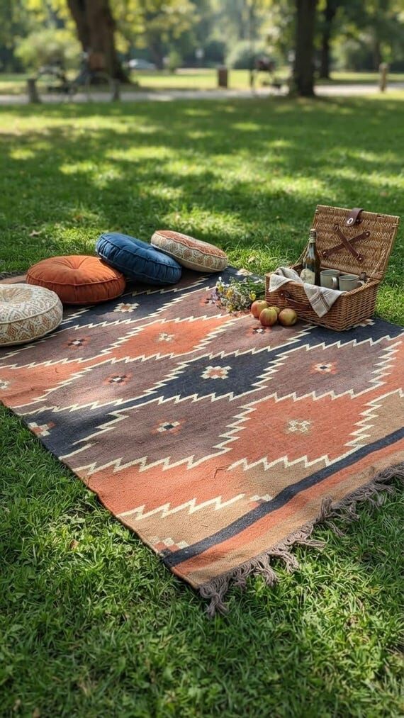 Bohemian Geometric Area Rug - Vintage Southwe...