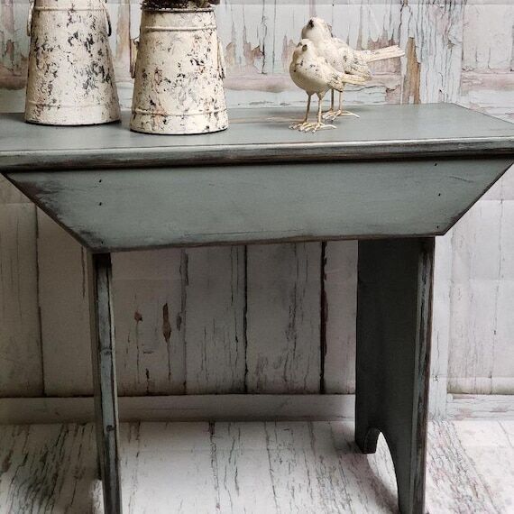 Rustic Wooden Farmhouse Bench: Primitive Indo...