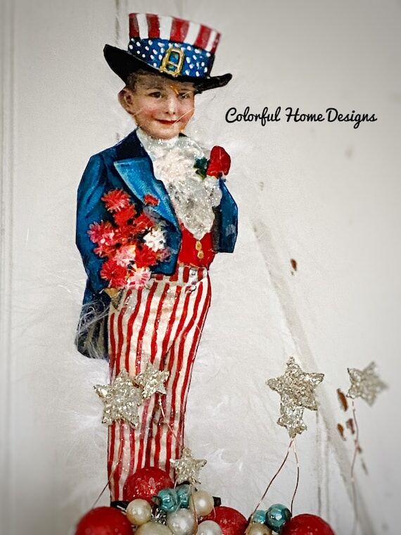 Vintage Style Patriotic Assemblage: 4th of Ju...