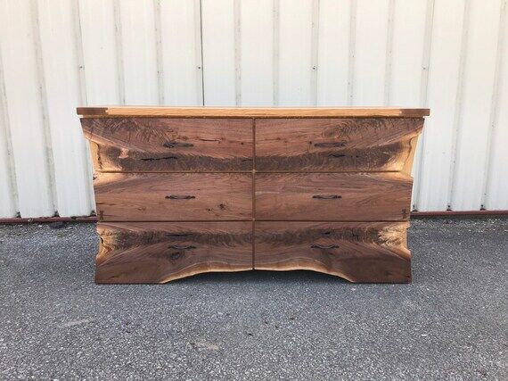 Handmade Live Edge Dresser Wooden Night Stand...