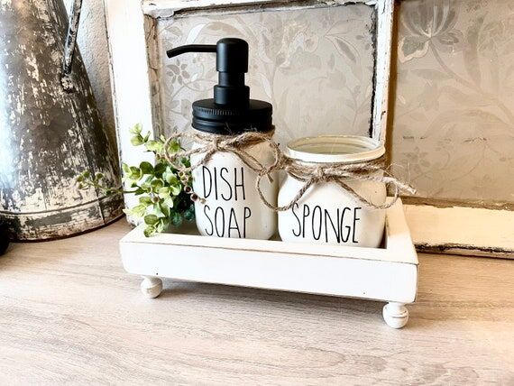 Kitchen Decor, Farmhouse Riser Sink Tray with...