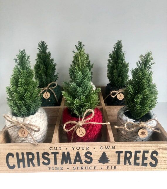 Mini Farmhouse Faux Christmas Tree Crochet Pl...