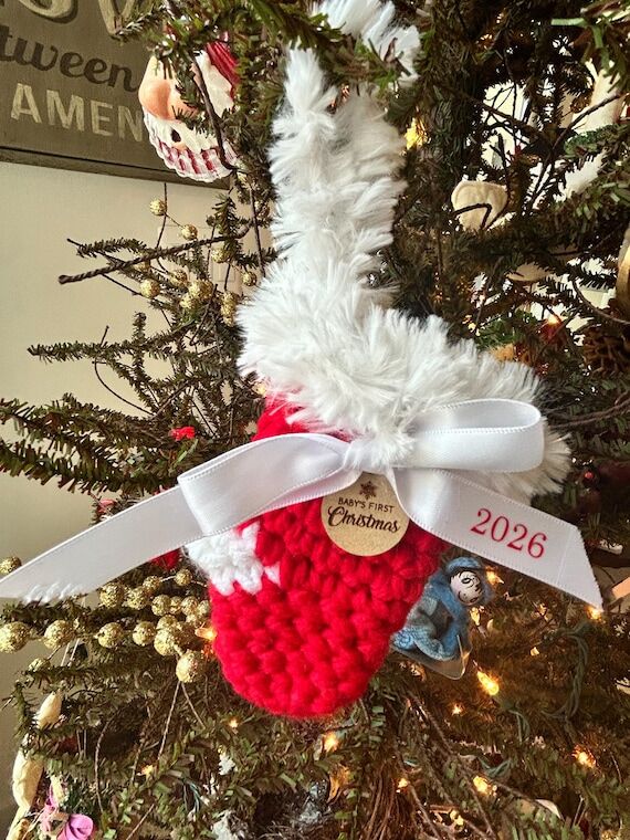 Personalized Baby’s First Christmas Crochet...