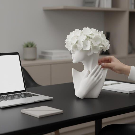 Woman Body Ceramic Vase | Nordic Modern Art D...