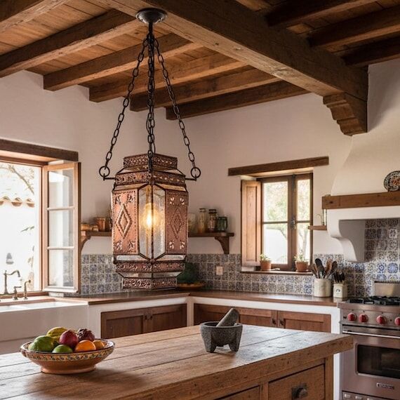 Southwest Hanging Lantern Rustic Ceiling Ligh...