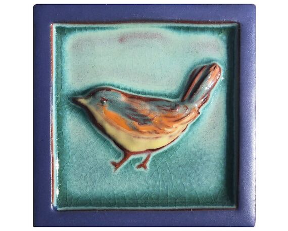 Handmade Wren Tile - Green - best seller!...