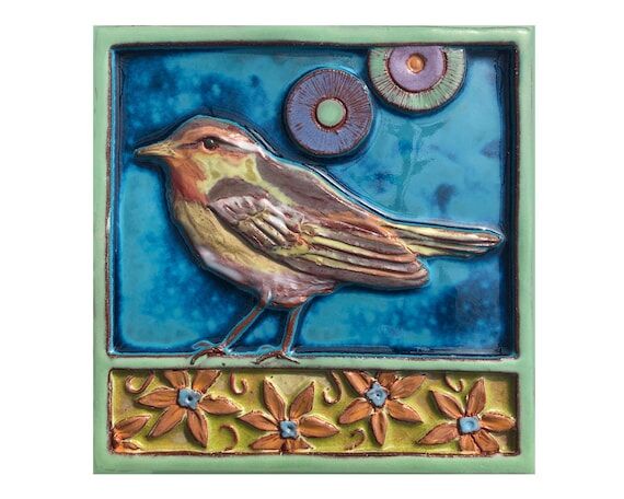 Handmade Ceramic Backyard Wonderlings Wren Ti...