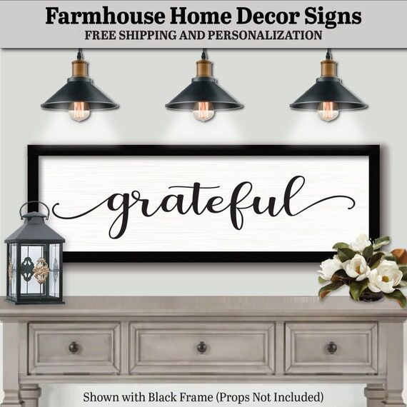 Grateful Sign Decor, FARMHOUSE HOME DECOR, Mo...