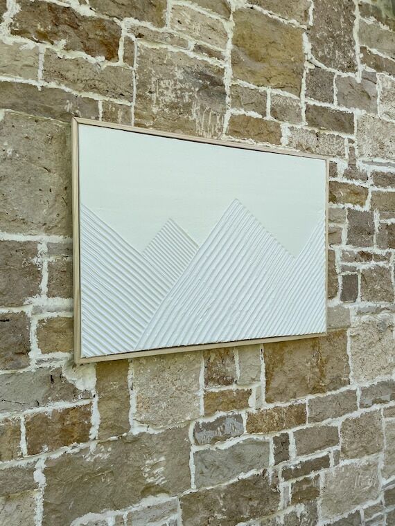 Handcrafted White Textured Wall Art – Mount...