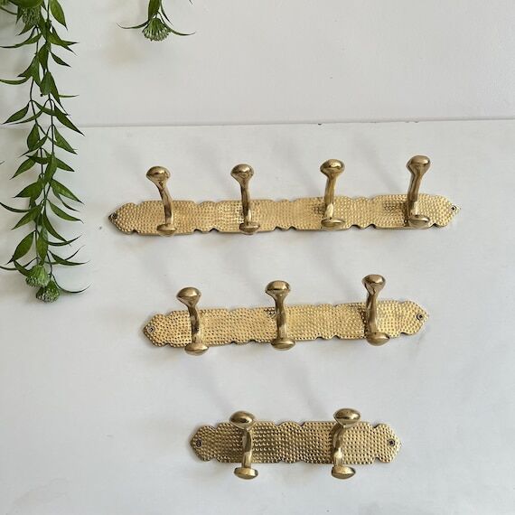 Handmade Brass Coat Rack – Unlacquered Soli...