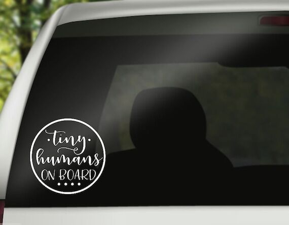 Tiny Humans On Board, Car Decal, Car Sticker,...