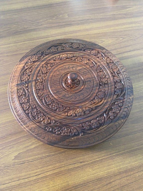 Handmade Sheesham Wood Box | Dry Fruits & Sna...