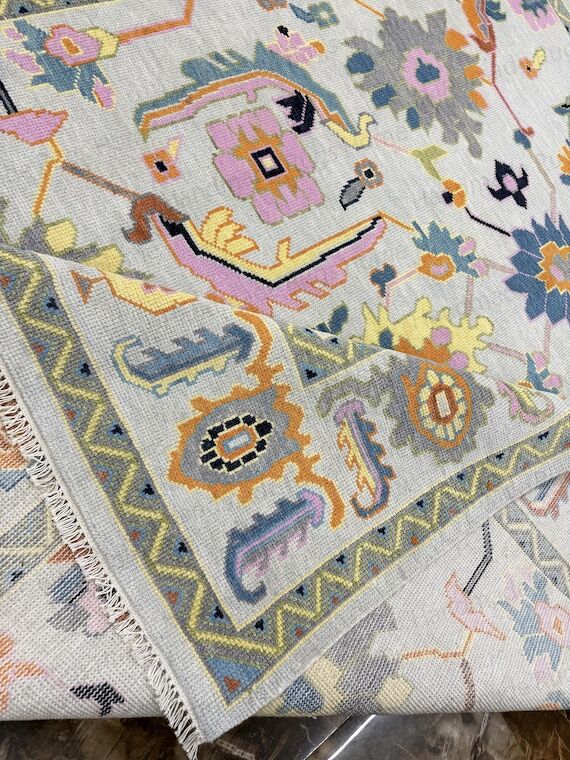 Authentic Hand-Knotted Style Wool Area Rug | ...