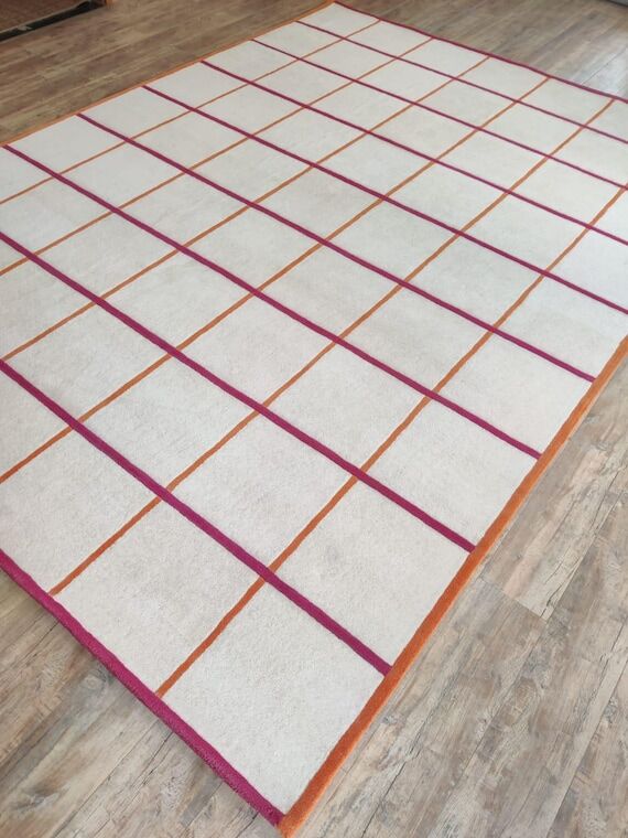 9x12 Handmade Wool Tufted Carpet - Area Rug,...