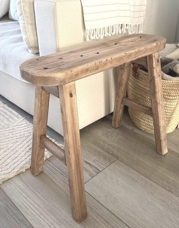 Rustic Wooden Bench | Mini Bench | Vintage-st...