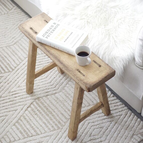 Mini Bench | Side Table | Rustic| Vintage Sty...