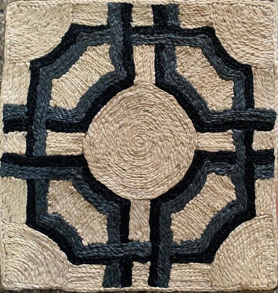 Handmade Jute Rug: Eco-Friendly Woven Mat - N...