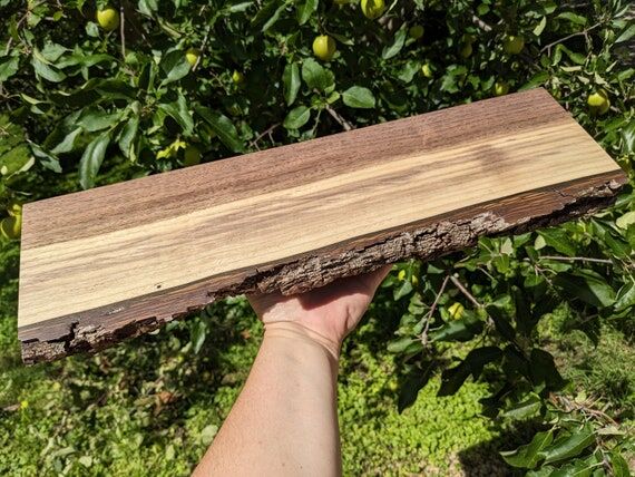 Rustic live edge floating shelves, Made in Io...