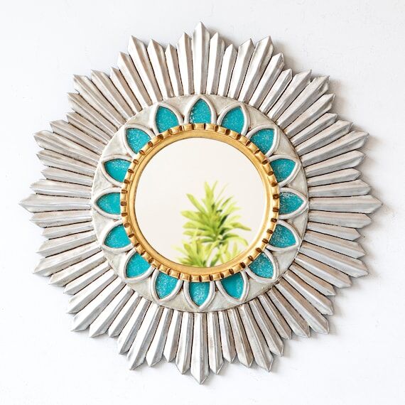 Decorative Round Silver mirror for wall home ...